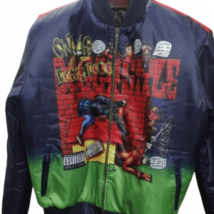 UGFashions Men's Snoop Doggy Blue Design Style Bomber Graphic Parachute Jacket Sweatshirt